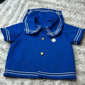 Vintage size 24 months sailor, shirt, unknown maker, and size tag missing